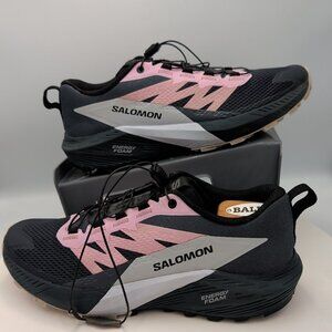 Salomon Womens Sense Ride 5 Trail Running Shoes Us 8.5 Pink & Black Gorpcore
